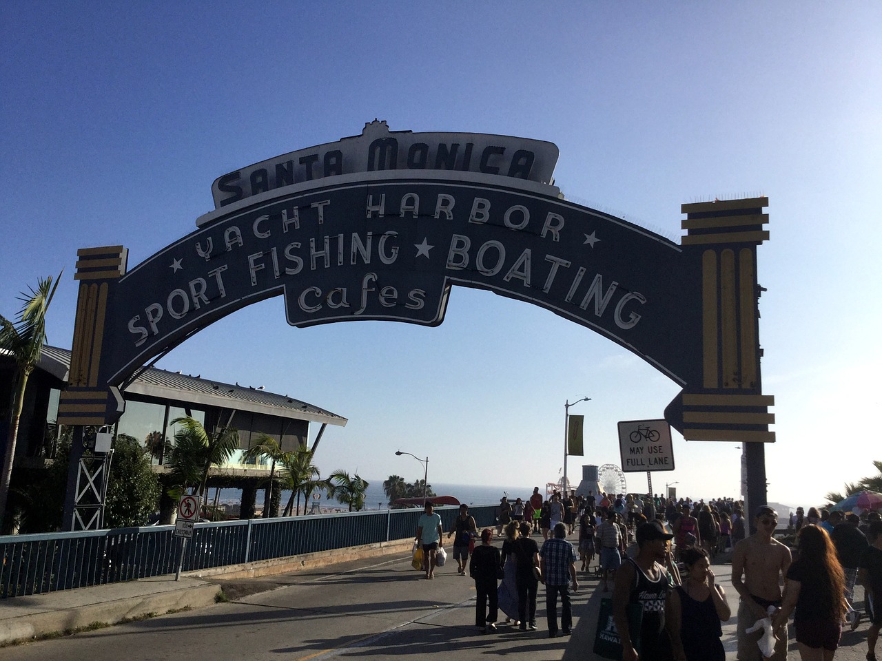 santa monica sign beach free photo