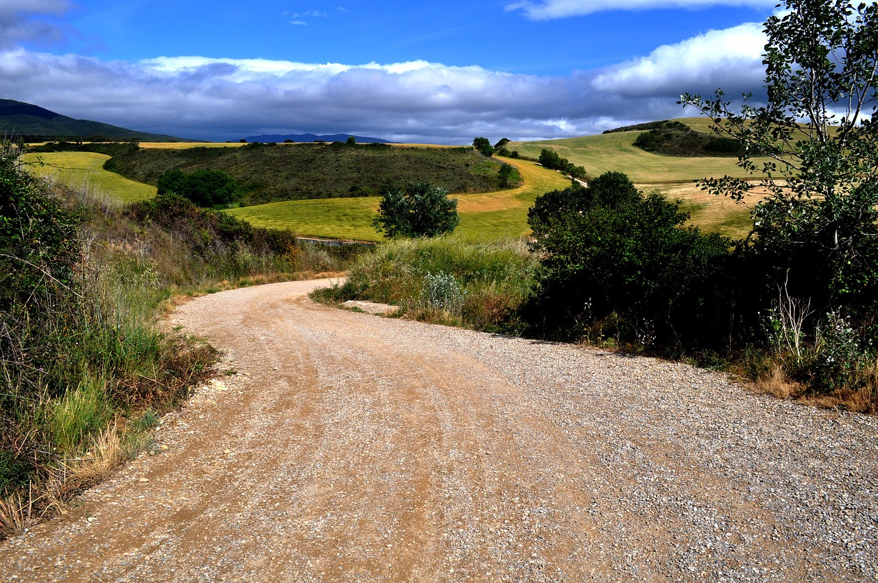 santiago path road free photo