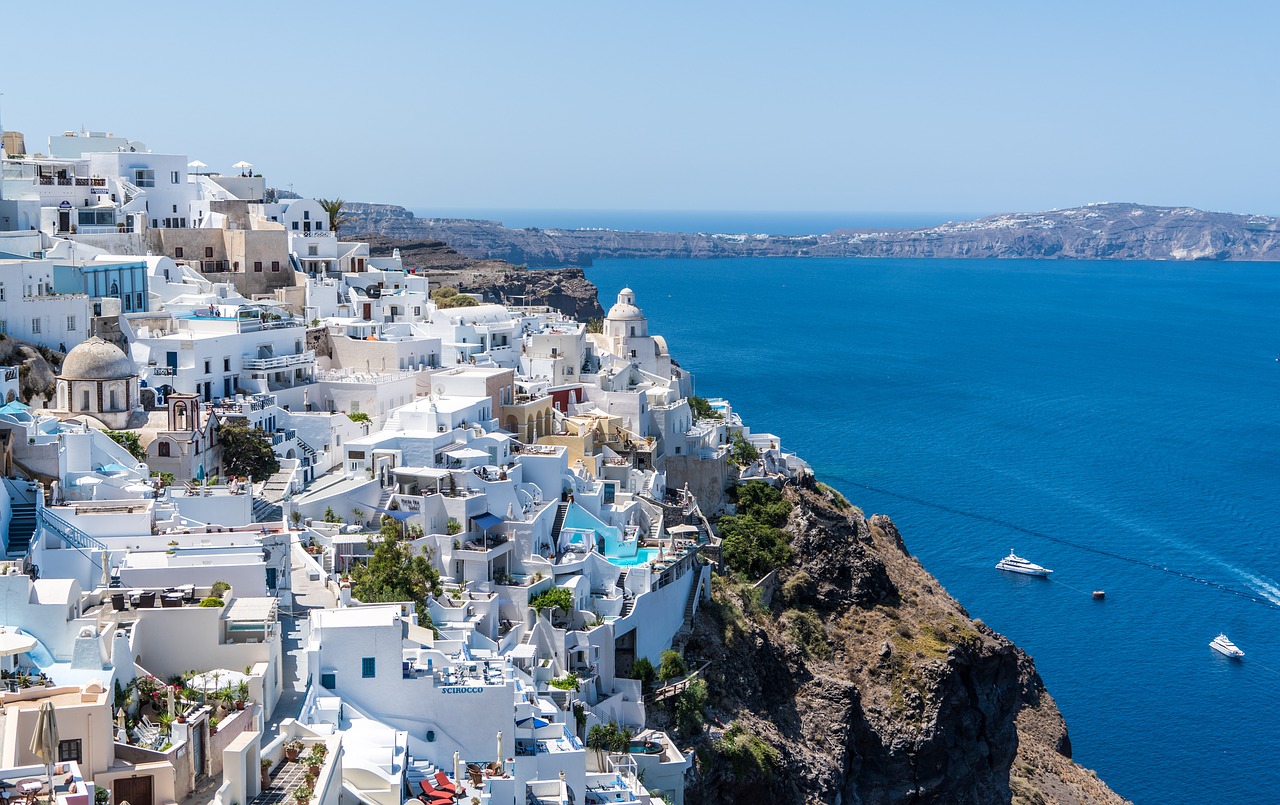 santorini oia greece free photo