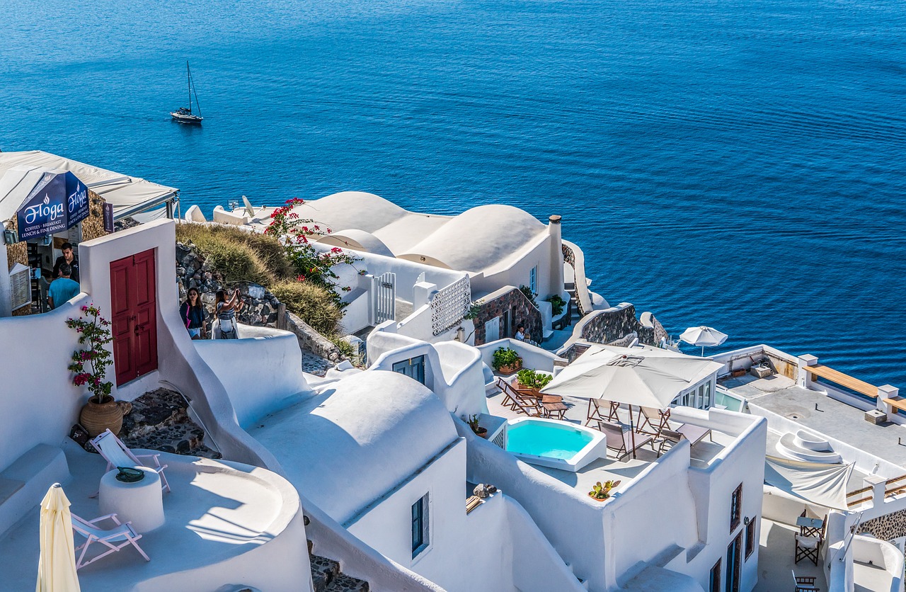 santorini oia greece free photo