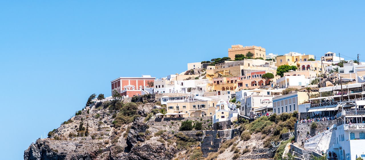 santorini oia greece free photo