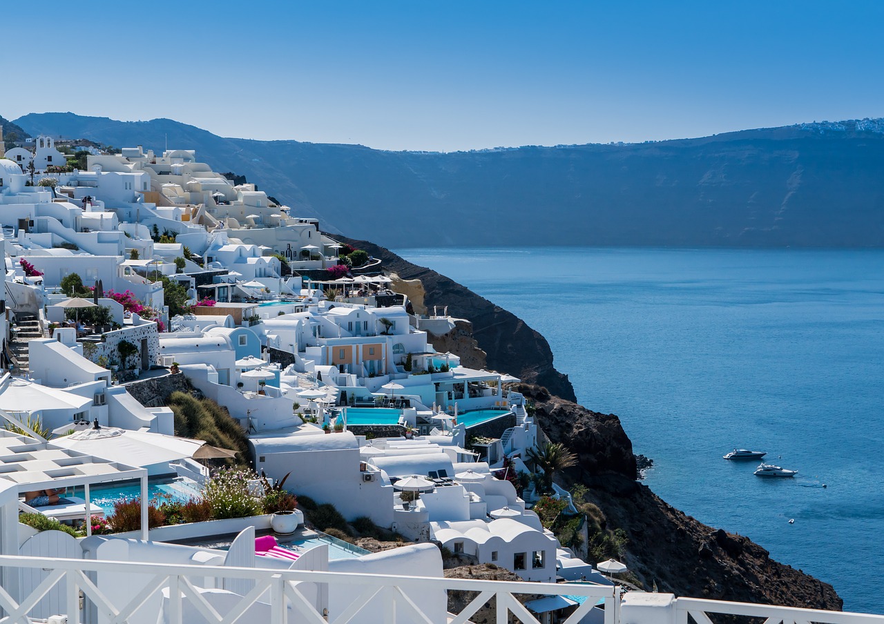 santorini oia greece free photo