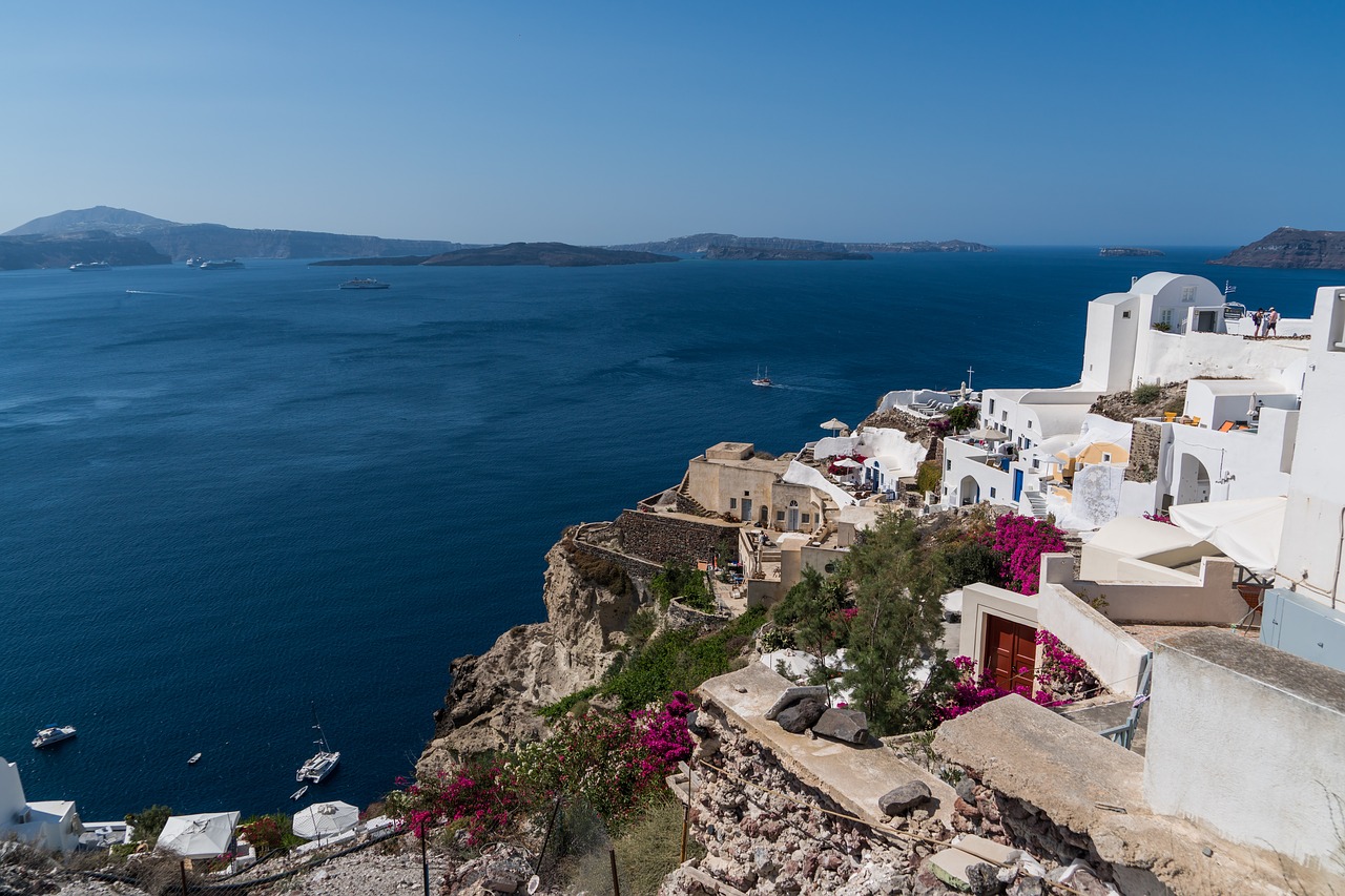 santorini oia greece free photo