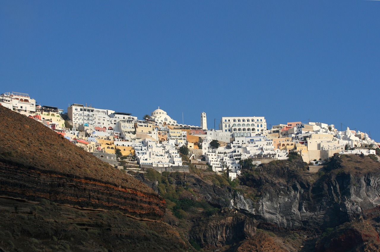 santorini island greece free photo