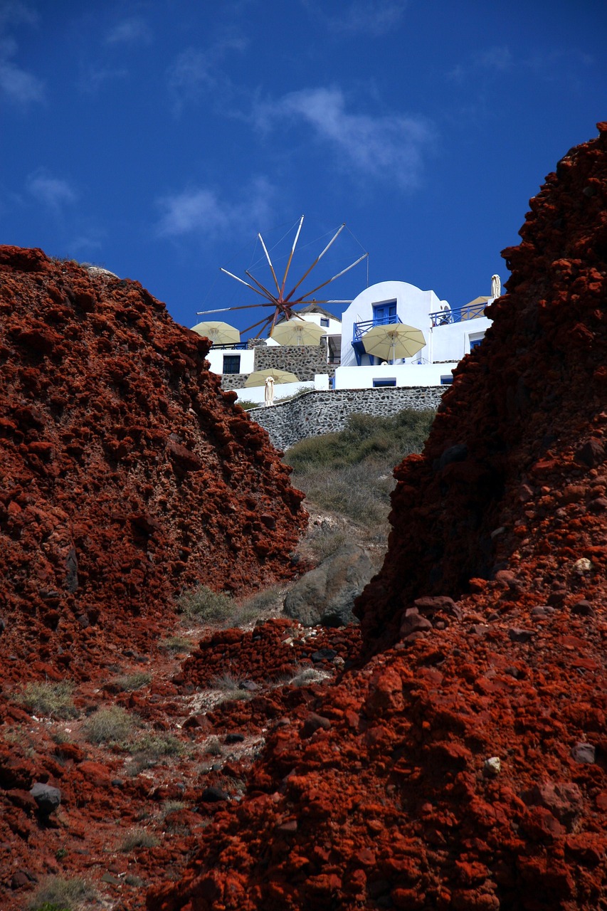 santorini greek island cyclades free photo