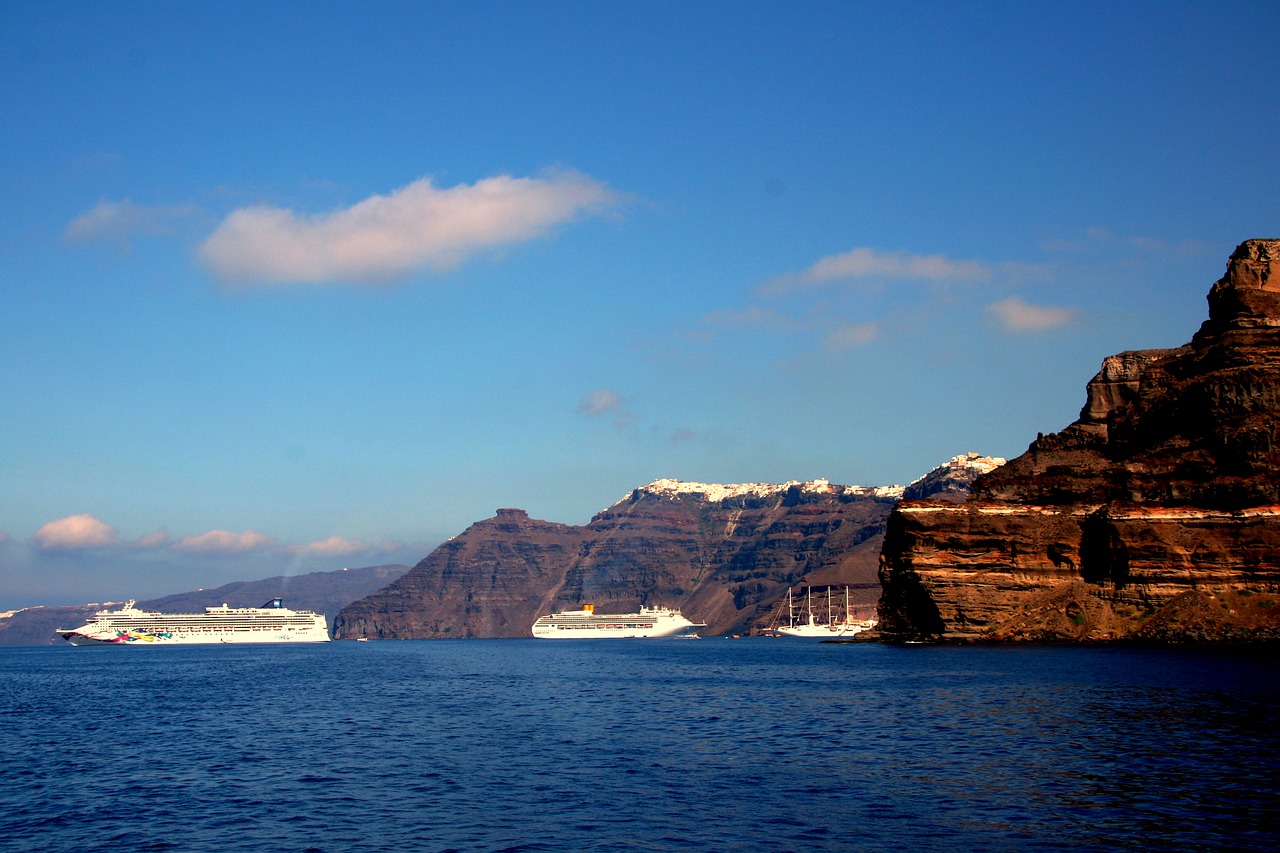 santorini greek island cyclades free photo