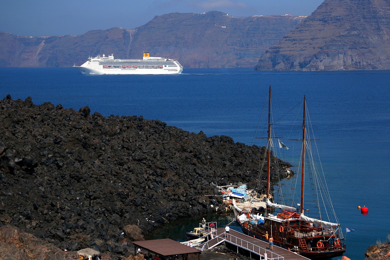 santorini greek island cyclades free photo