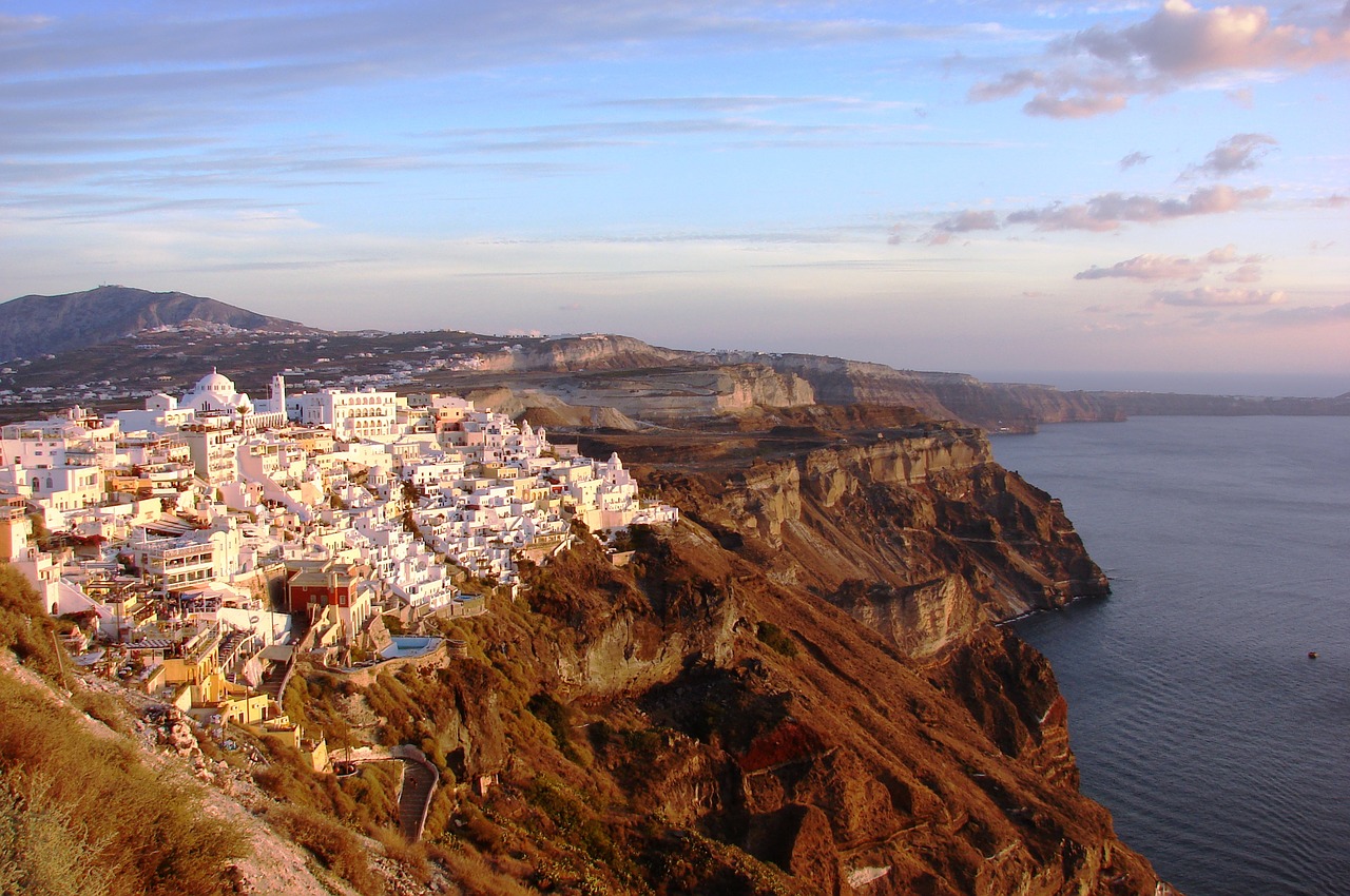 santorini greek island free photo