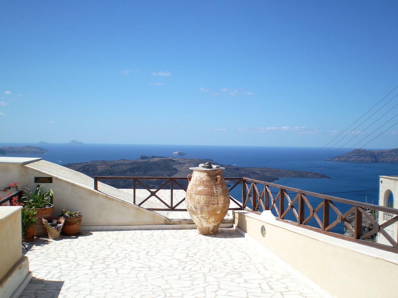 santorini summer greece free photo