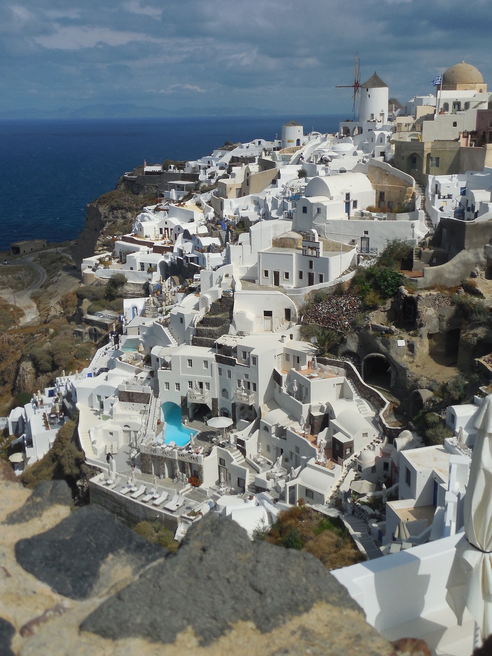 santorini mediterranean holiday free photo