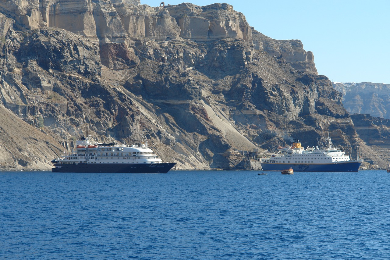 santorini greek vacation free photo