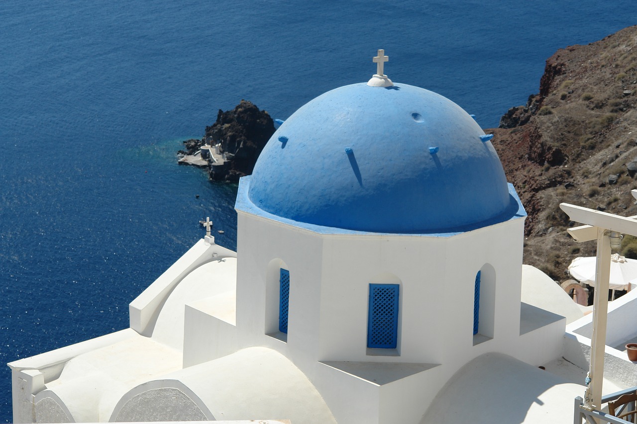 santorini greece view free photo