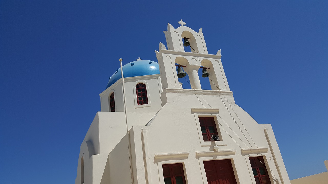 santorini greece church free photo