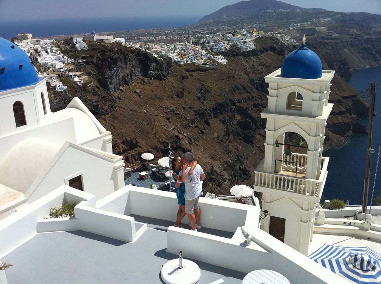 santorini love greece free photo