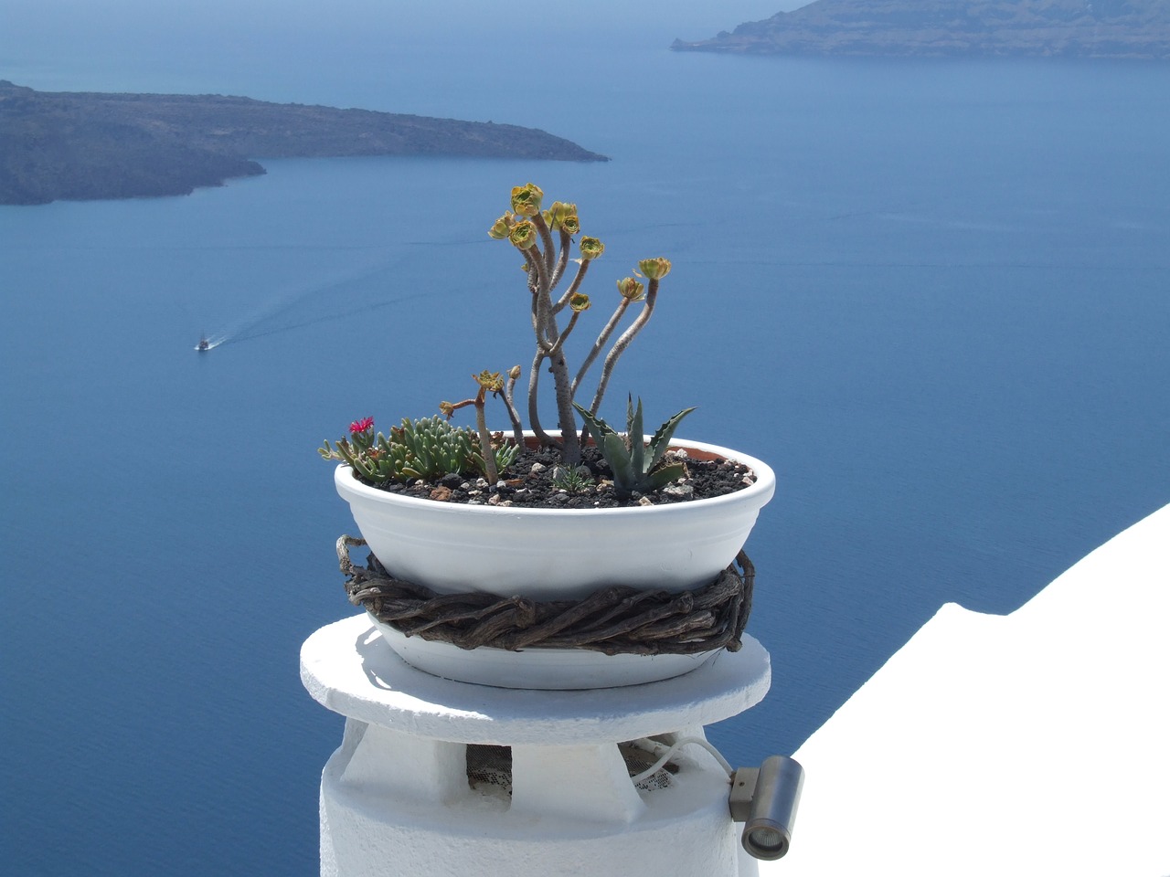 santorini greece vase free photo