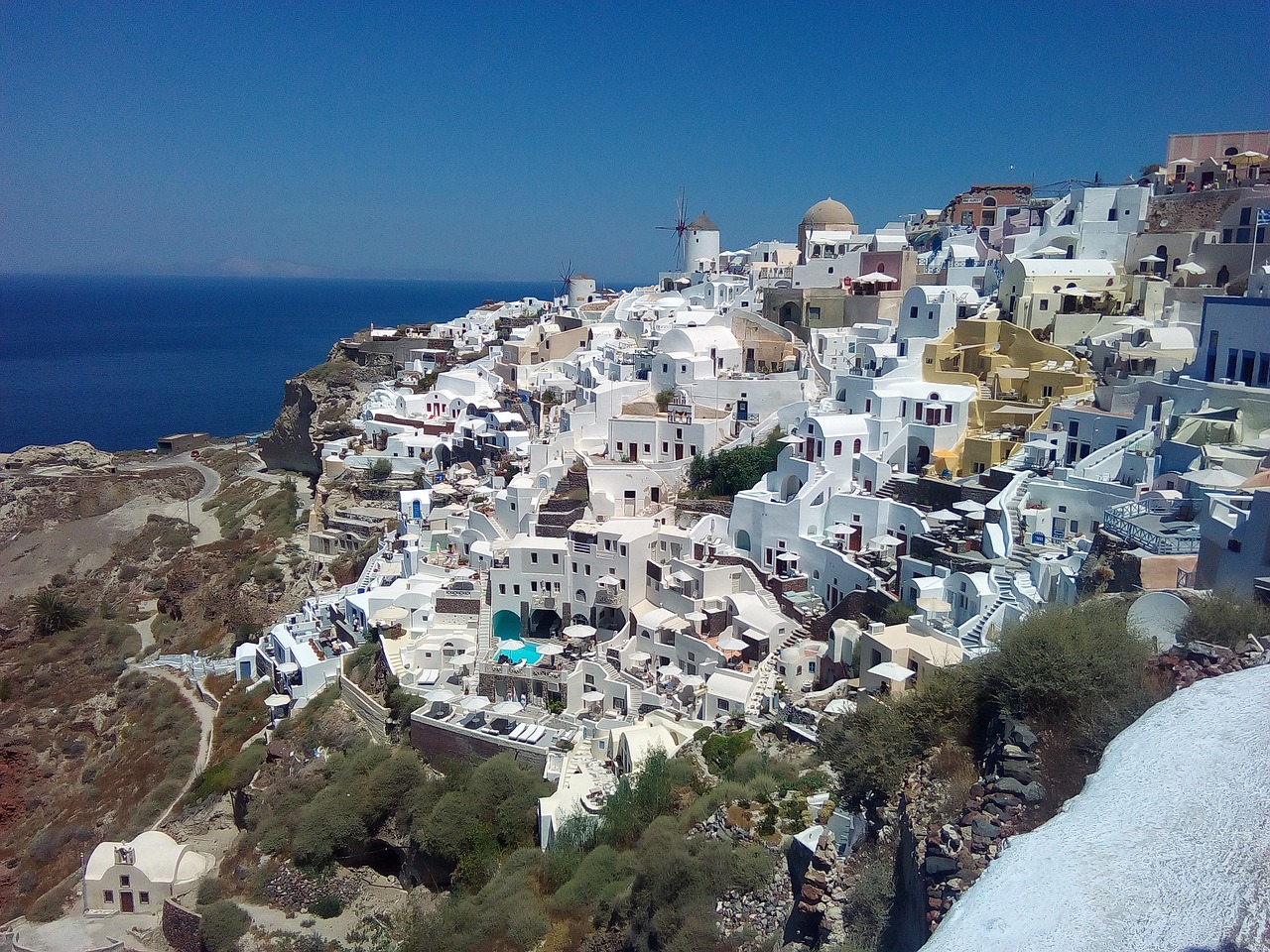 santorini greece island free photo