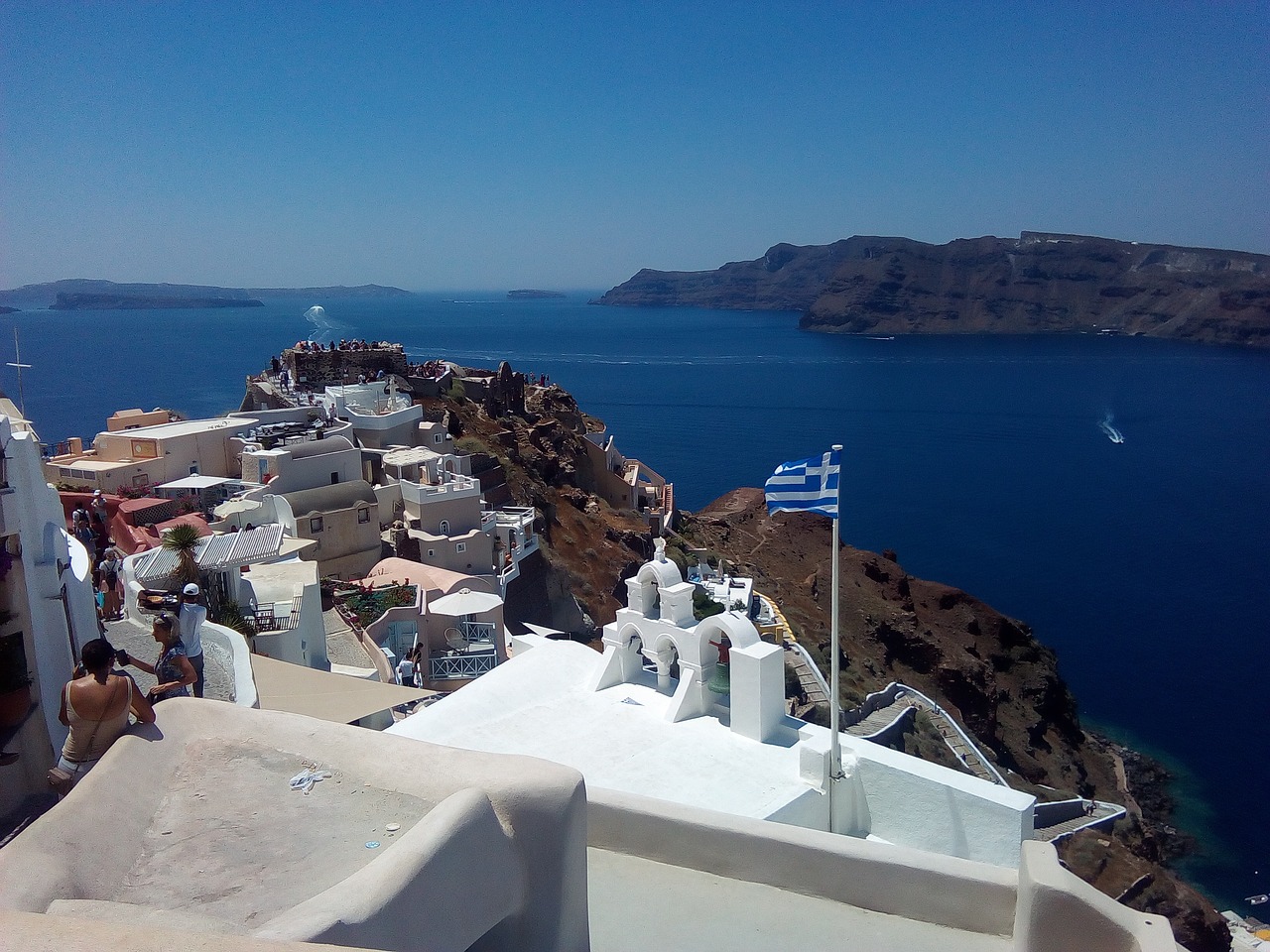 santorini greece island free photo
