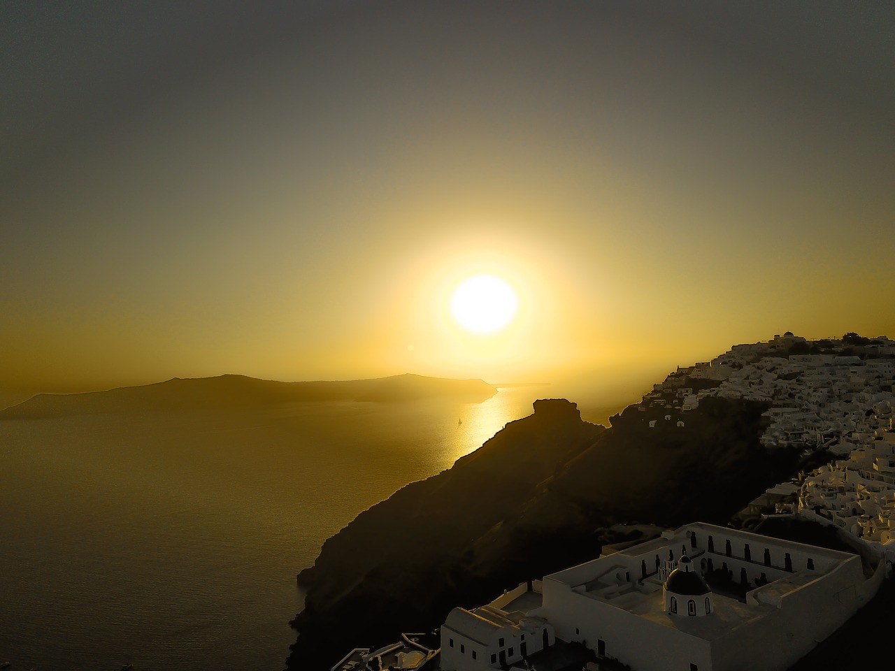 santorini greece landscape free photo