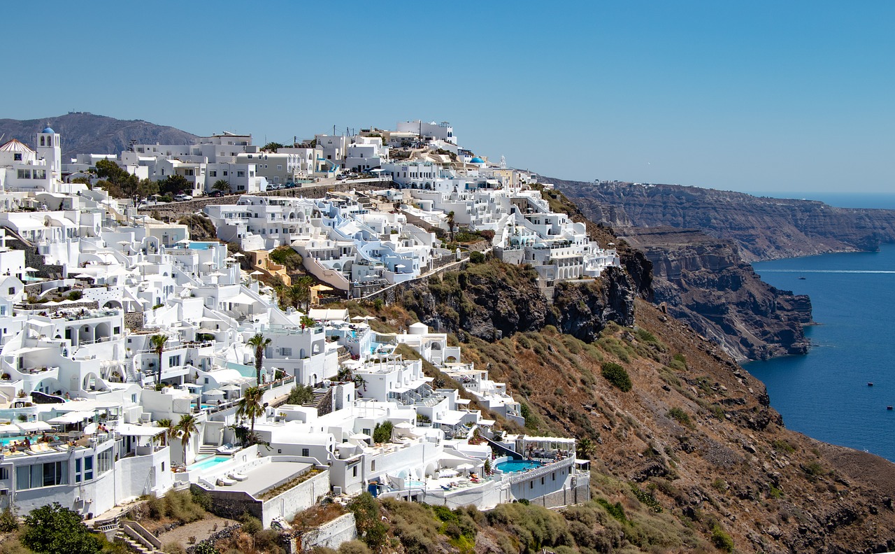 santorini  greece  landscape free photo