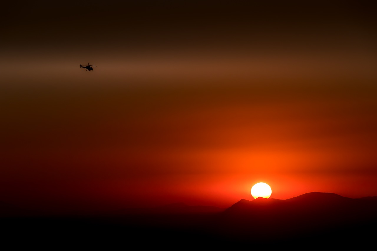 santorini  greece  helicopter free photo