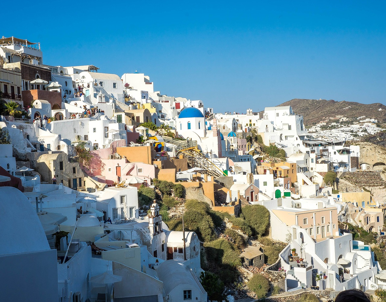 santorini oia greece free photo