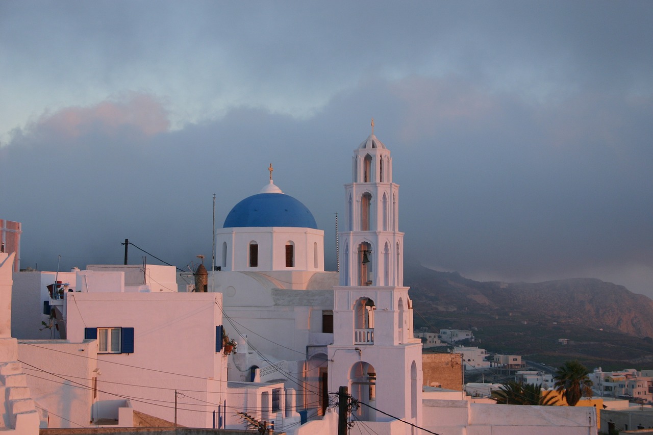 santorini greece island free photo