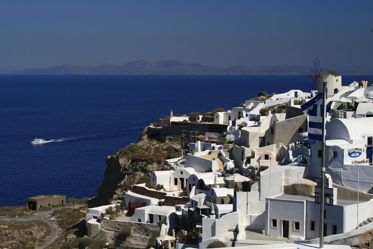 santorini greece island free photo