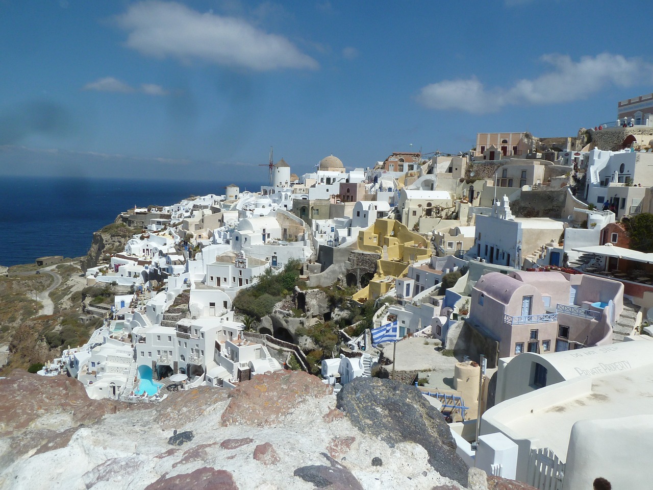 santorini city greece free photo