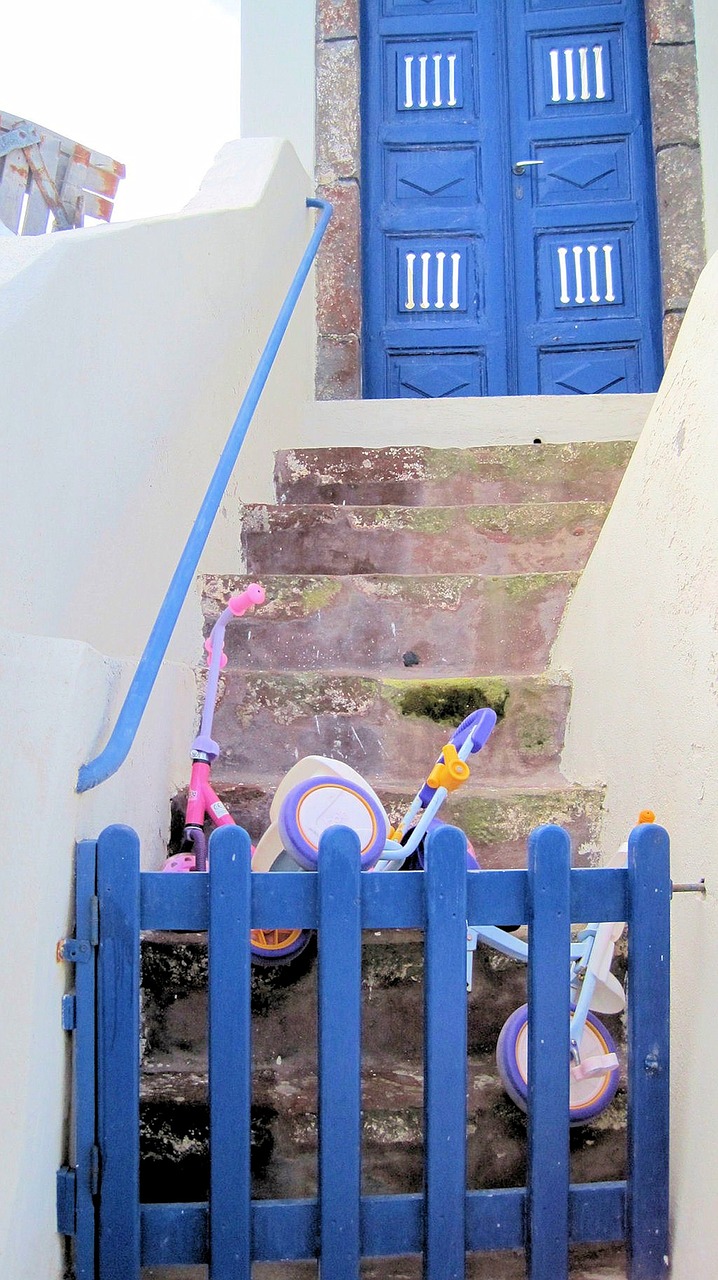 santorini greece child's bike free photo