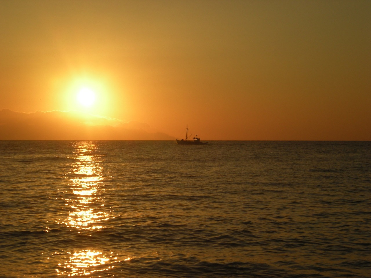 santorini sunrise greek island free photo