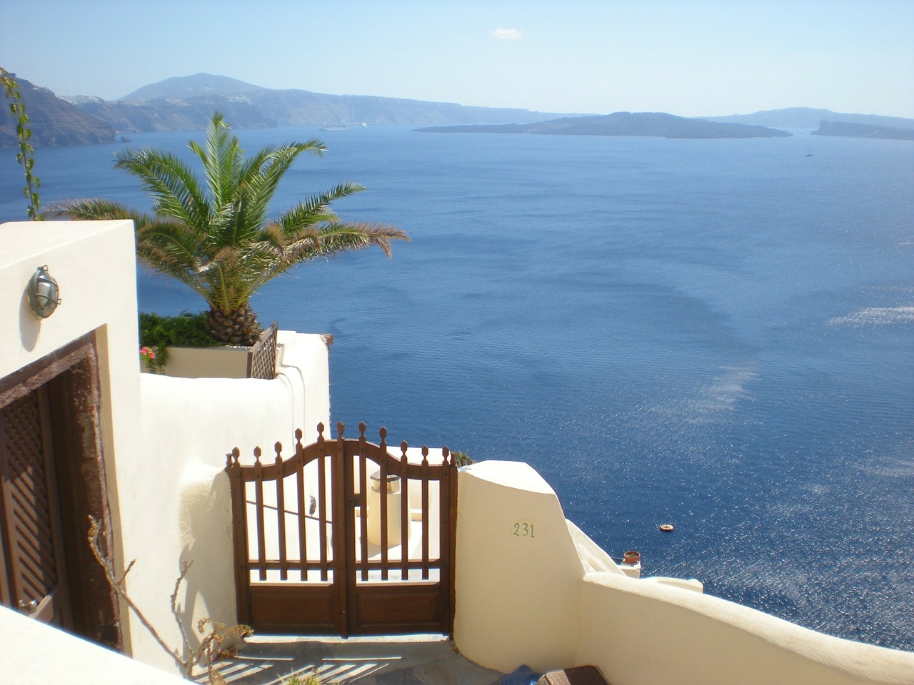 santorini greek island greece free photo