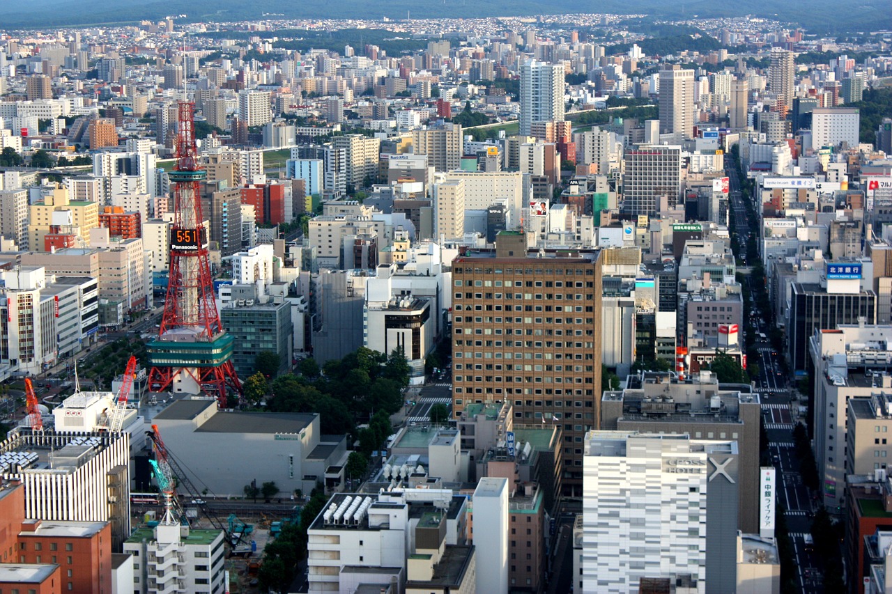 sapporo cityscape hokkaido free photo