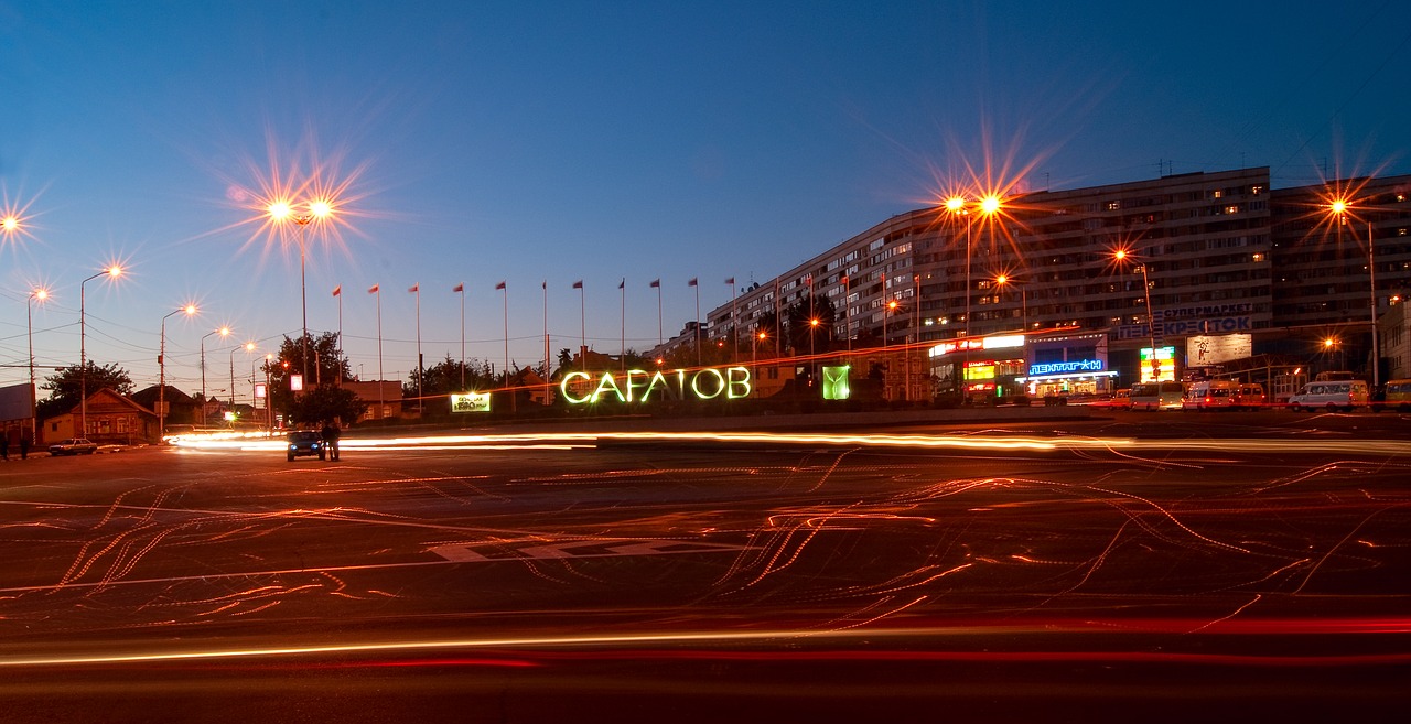 saratov night city free photo