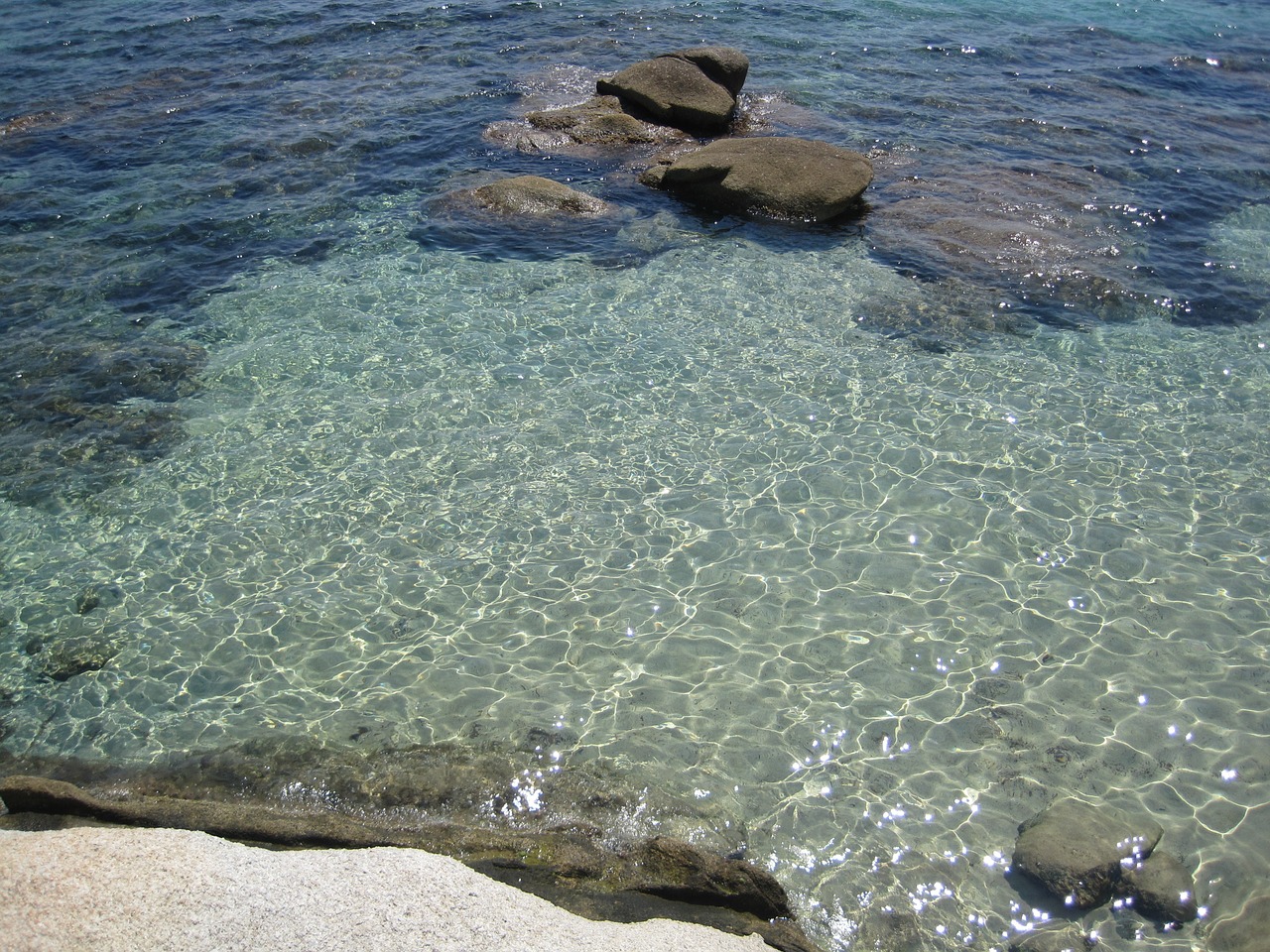 sardinia beach crystal clear waters free photo
