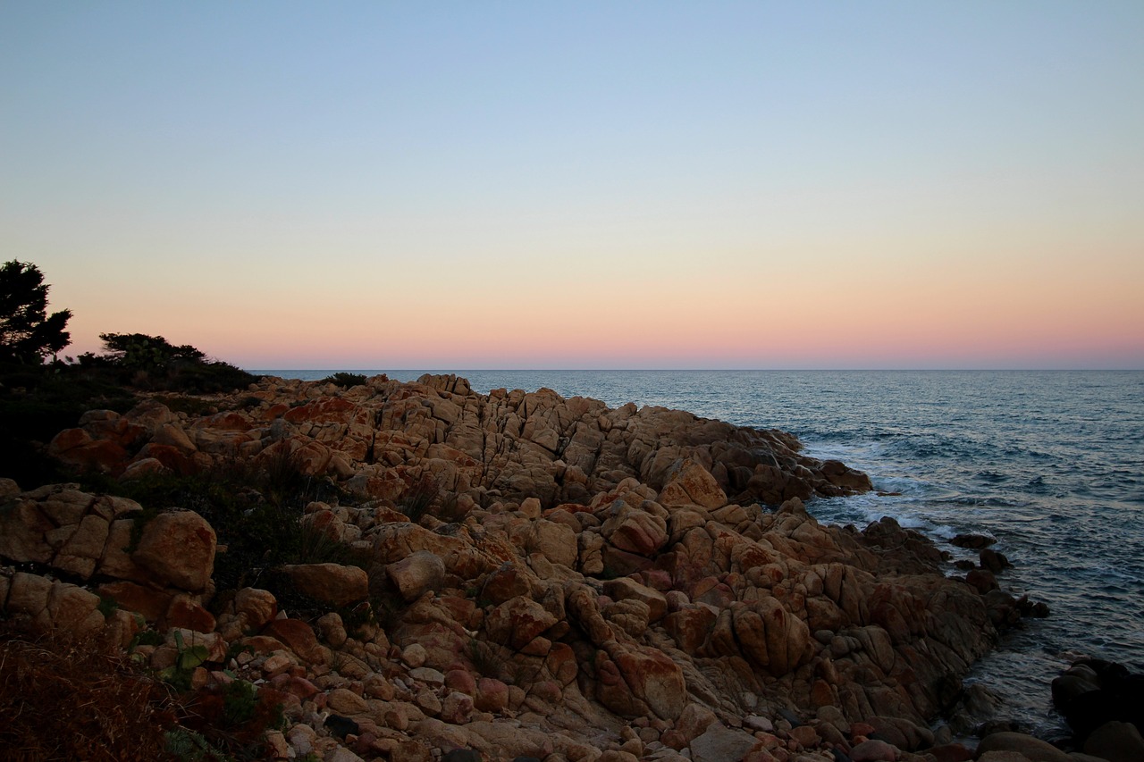 sardinia evening lighting free photo