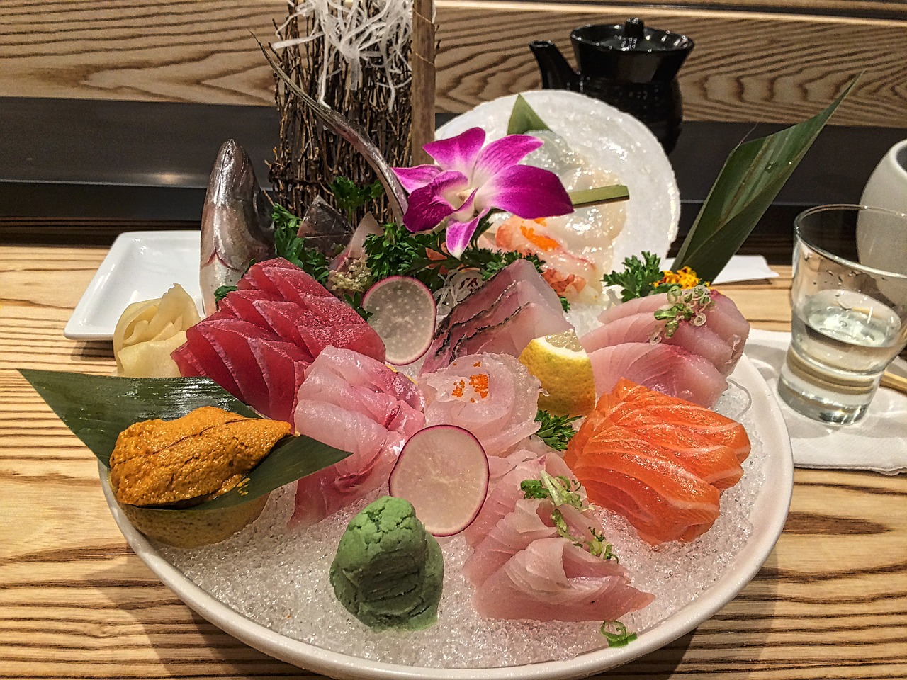 sashimi sushi sake free photo