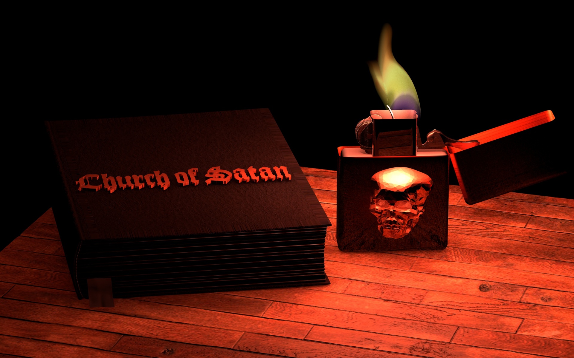 book lighter satanism free photo