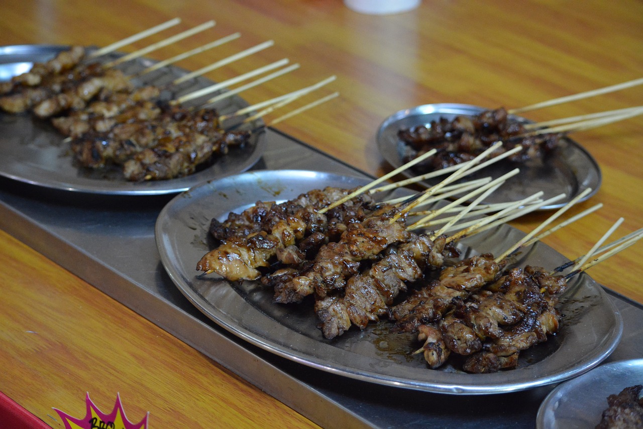 satay  bbq  beef free photo