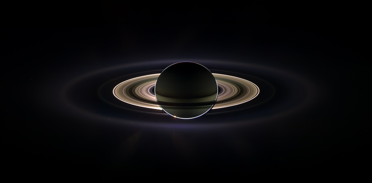 saturn eclipse space cassini spacecraft free photo