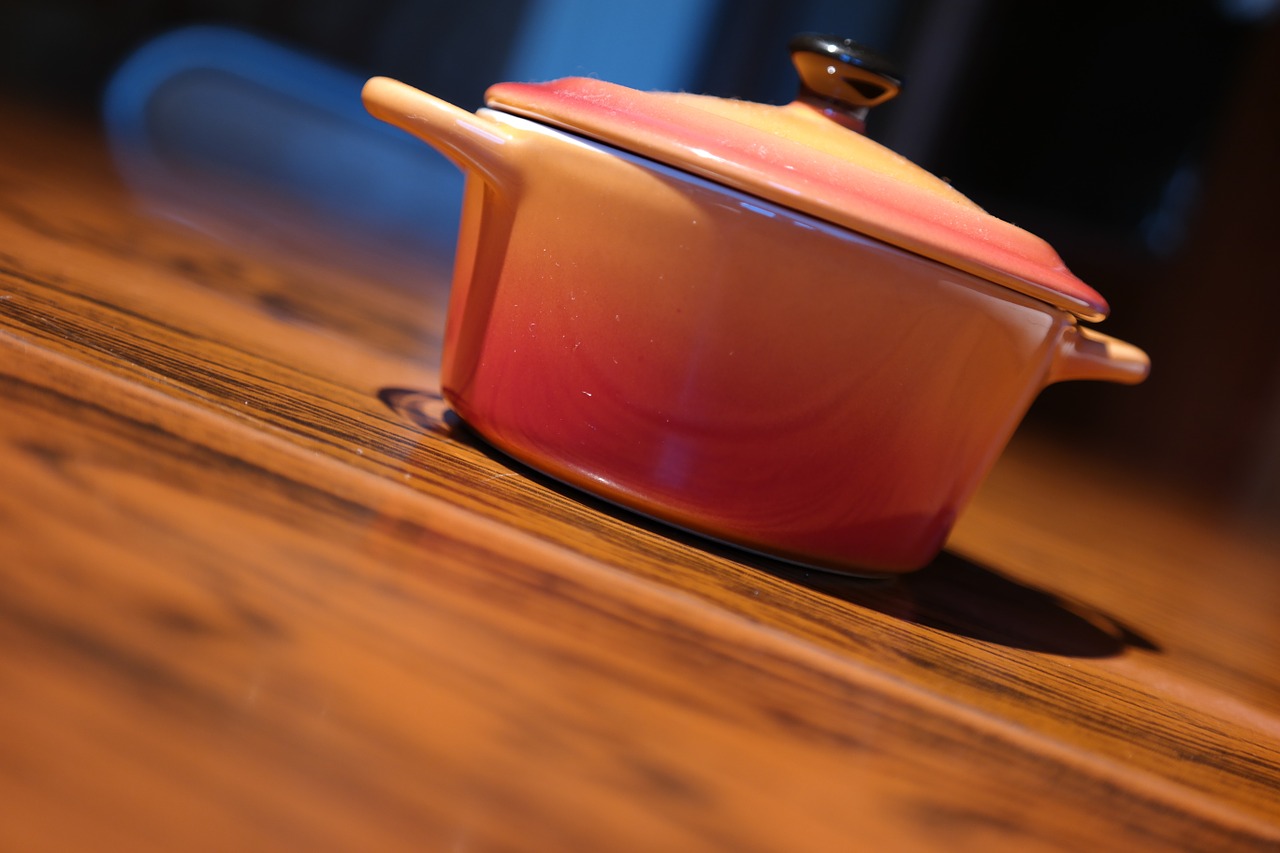 sauce pan orange cooking free photo