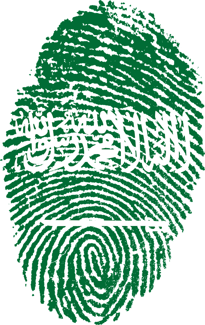 saudi arabia flag fingerprint free photo