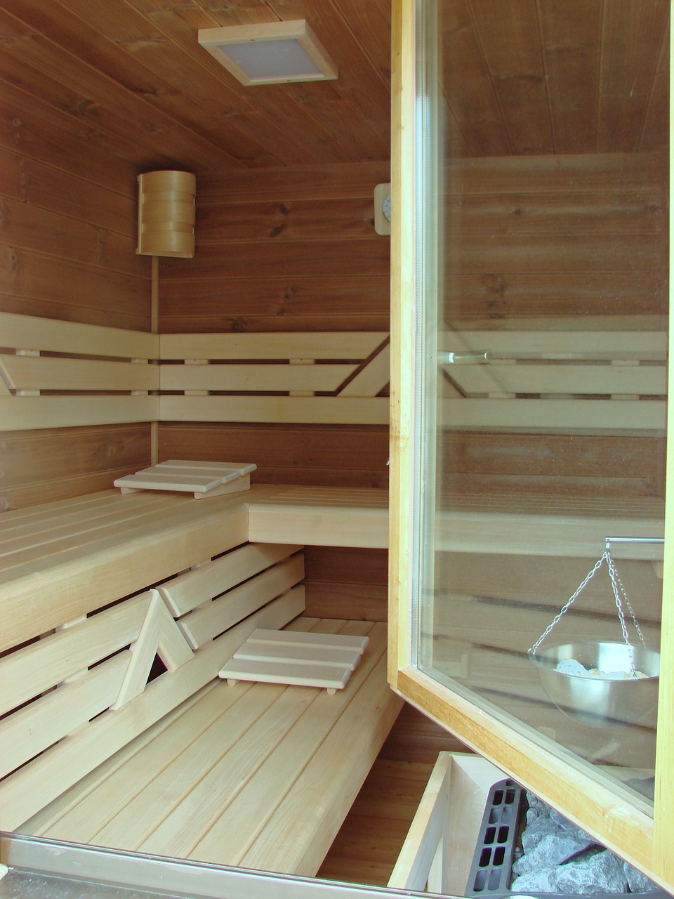 sauna window wood free photo