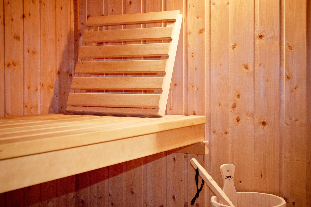 sauna wooden bench wood sauna free photo