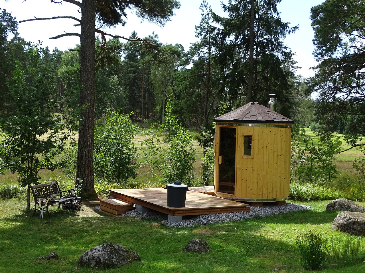 sauna cabin sauna barrel sauna free photo