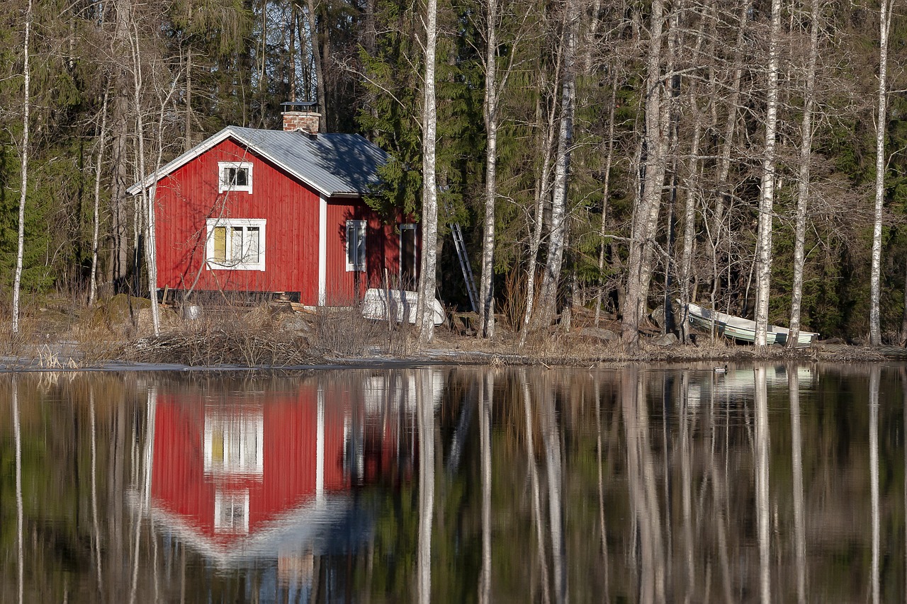 sauna  sauna cabin  river free photo