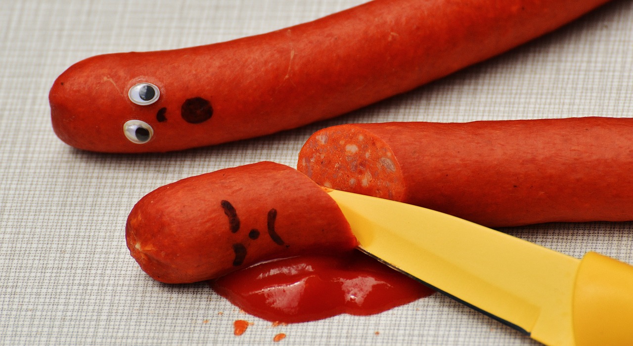 sausage ketchup murder free photo