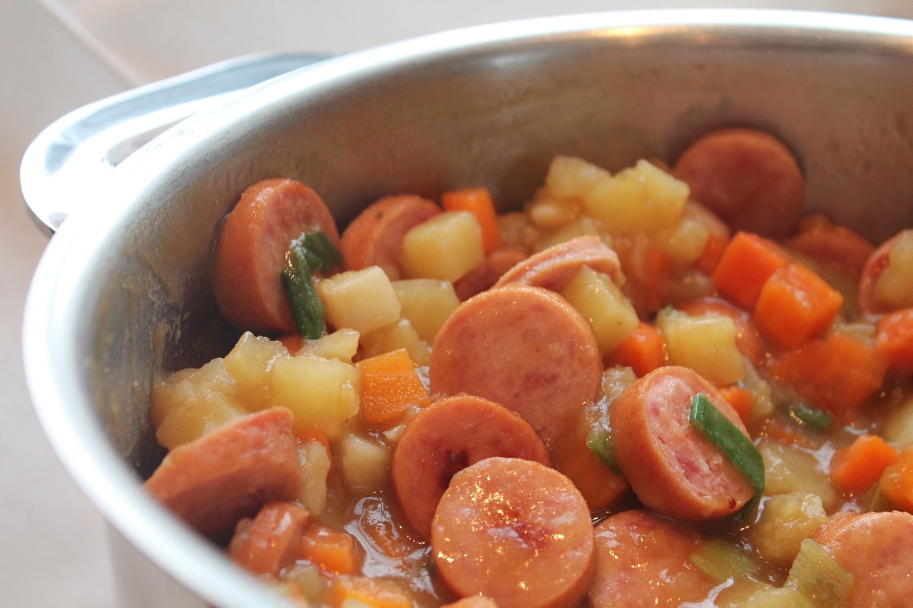 sausage stew noon tips free photo