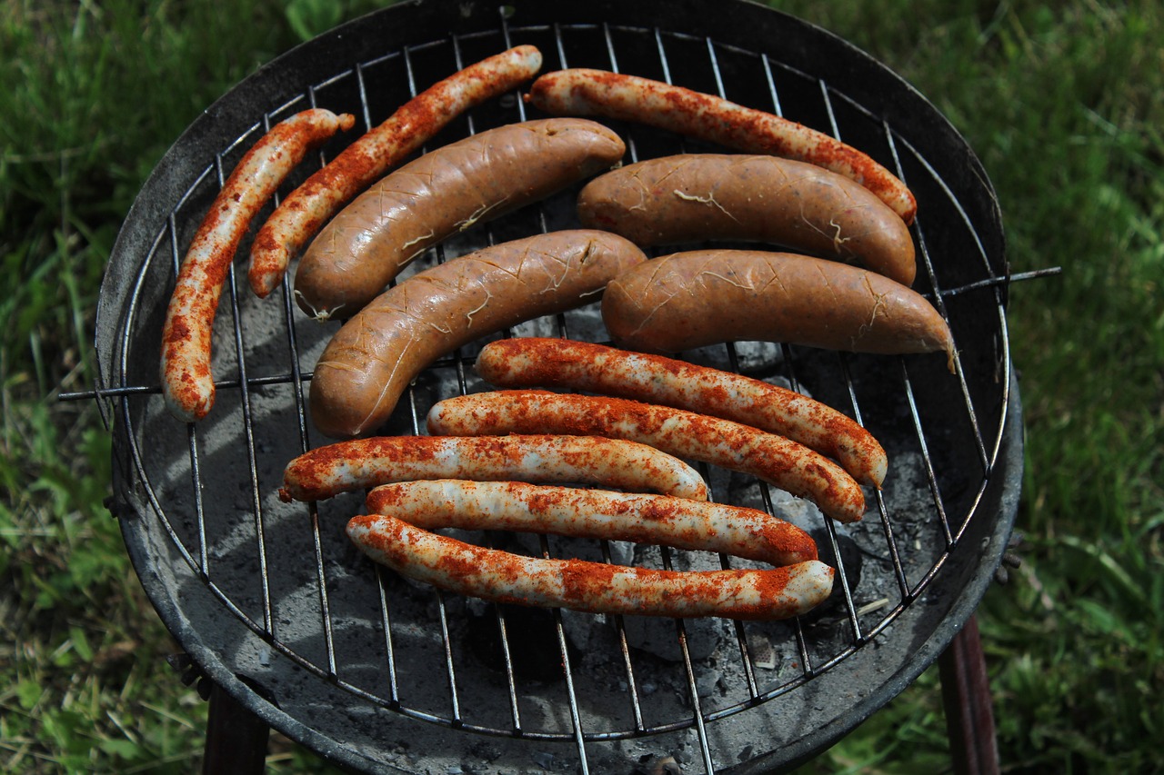 sausage grill barbecue at the free photo