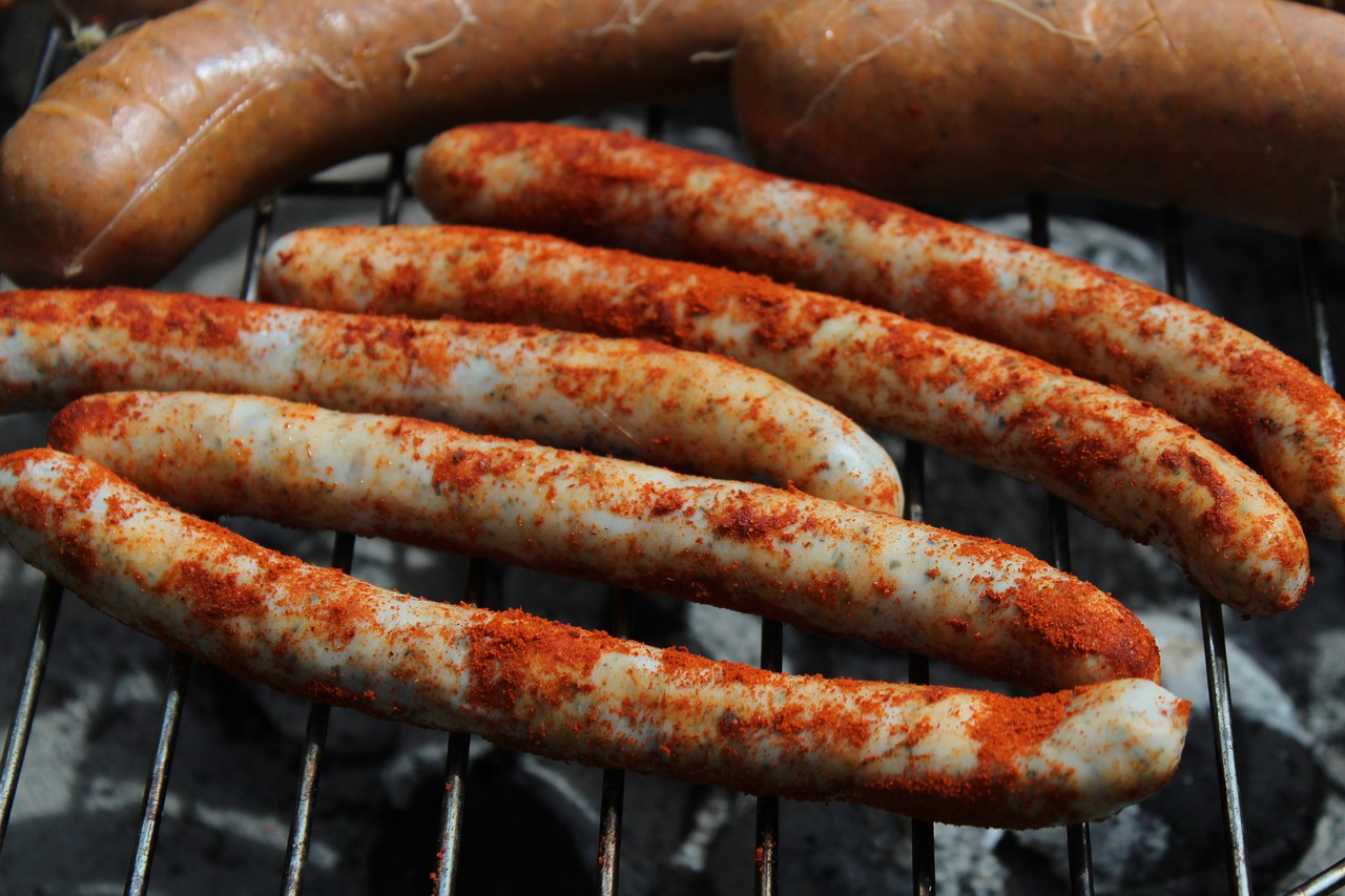 sausage grill barbecue at the free photo