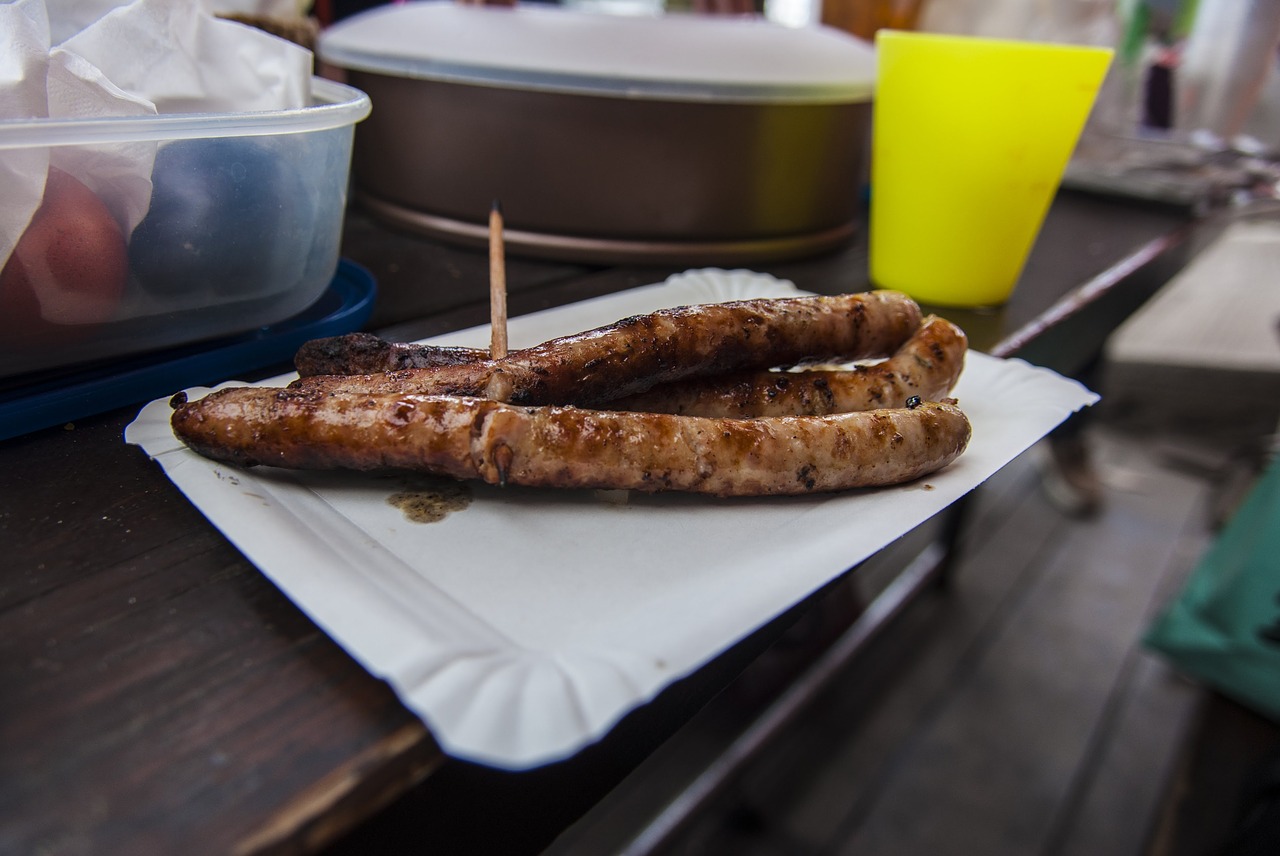sausage  skewers  grilling free photo